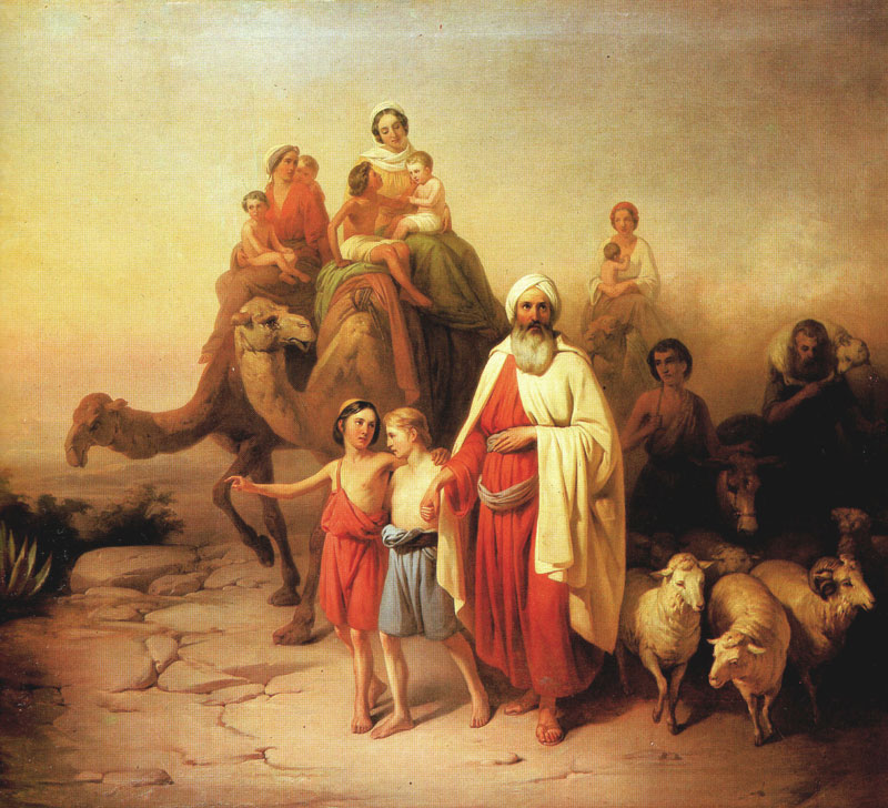 Abraham's Journey from Ur to Canaan／カナンへの旅立ち<br />József Molnár（1850年製作）ハンガリー国立美術館