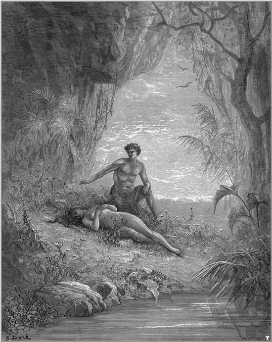 「Adam and Eve」 Gustave Dore